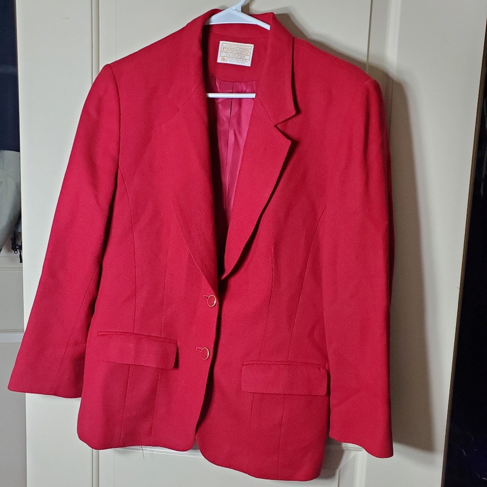 Pendleton vintage red wool blazer